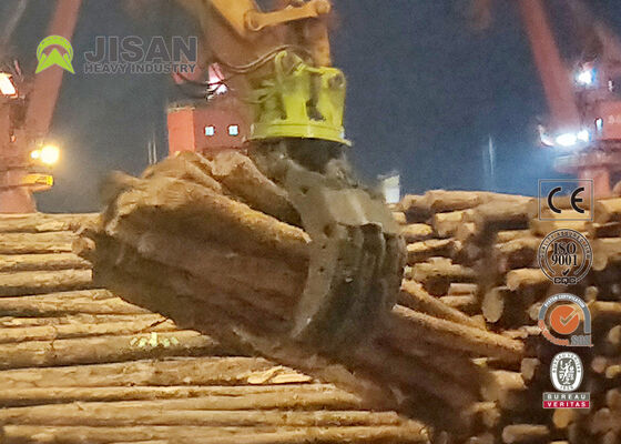 Doppelverknüpfungsrotation Hydraulische Baumstammgreifmaschine mit 1800 mm Kieferöffnung für CAT 336 Bagger