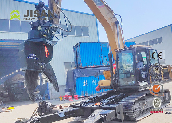 Jisan Bagger Demolition Hardox Stahl Scheren Festung Schrott Scheren zum Verkauf Autos Demontage Maschine