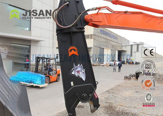 Hydraulische Schere und Stahlkonstruktion Abbruch Baggerbefestigung