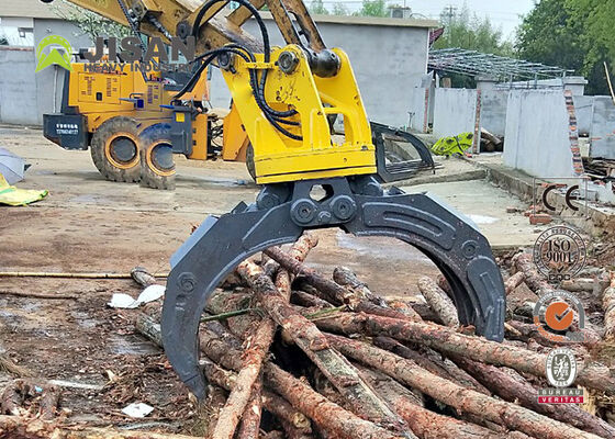 Doppelverknüpfungsrotation Hydraulische Baumstammgreifmaschine mit 1800 mm Kieferöffnung für CAT 336 Bagger
