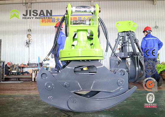 360 Grad drehende hydraulische Baumstammgreifmaschine 45 Tonnen Verdichtungskraft für 20-30 Tonnen Bagger