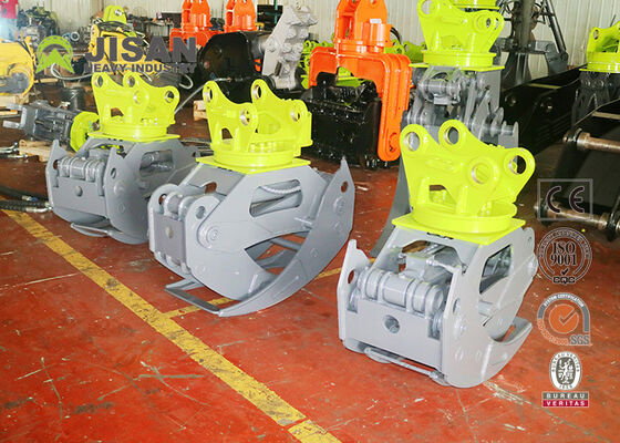 360 Grad drehende hydraulische Baumstammgreifmaschine 45 Tonnen Verdichtungskraft für 20-30 Tonnen Bagger