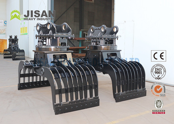 Quadratischer rotierender Abbruchgreifer, hydraulischer Steinsortiergreifer des Baggers
