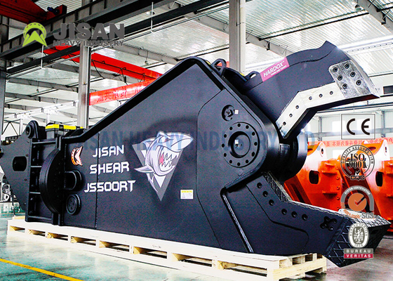 Bagger Scrap Hydraulic Shear für den Abbau von Autos 60ton für Stahlkonstruktion